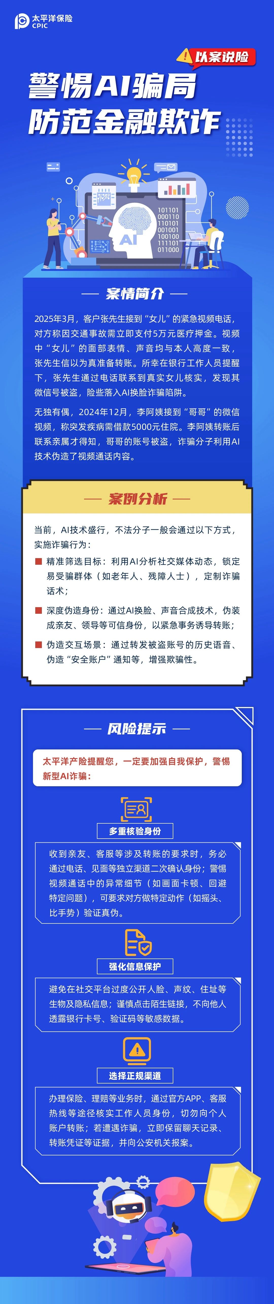 以案說(shuō)險(xiǎn)丨警惕AI騙局 防范金融欺詐